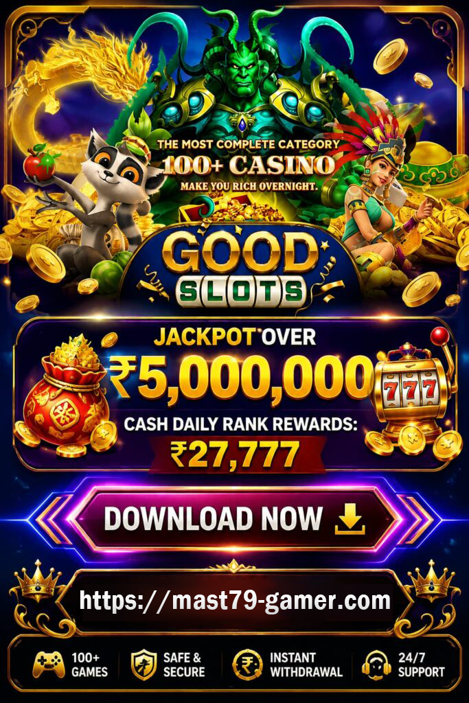 Good Slots Android game guide banner showing the mobile brand for users in India
