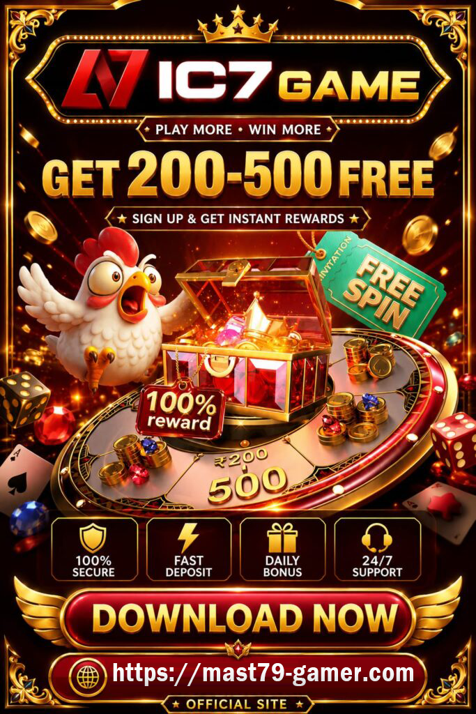 IC7 Game Android game guide banner showing the mobile brand for users in India