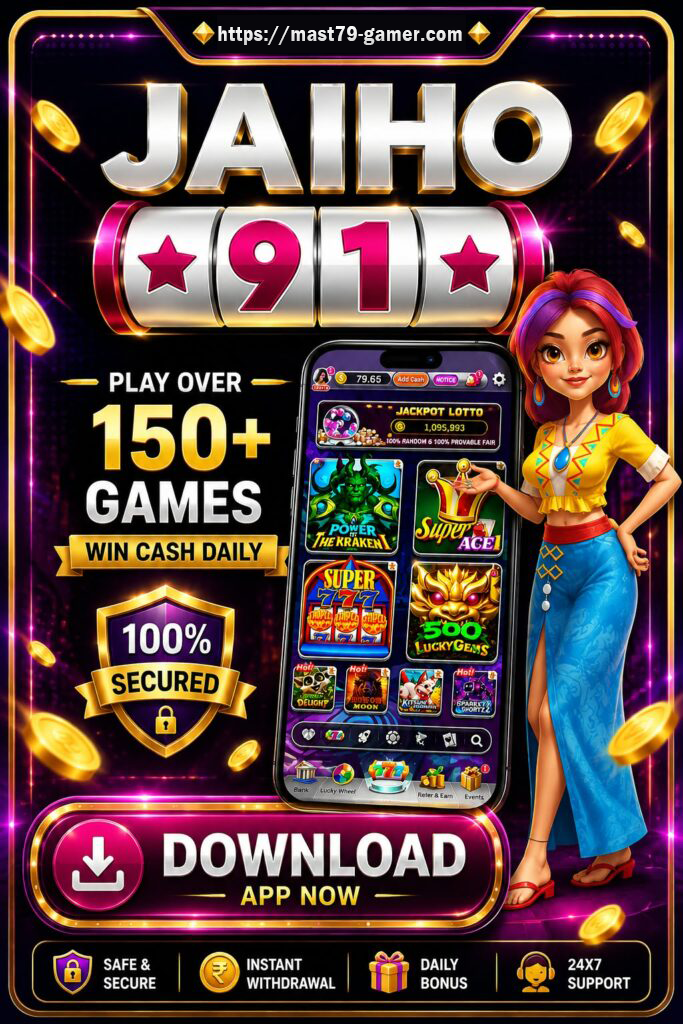 Jaiho 91 Game Android game guide banner showing the mobile brand for users in India