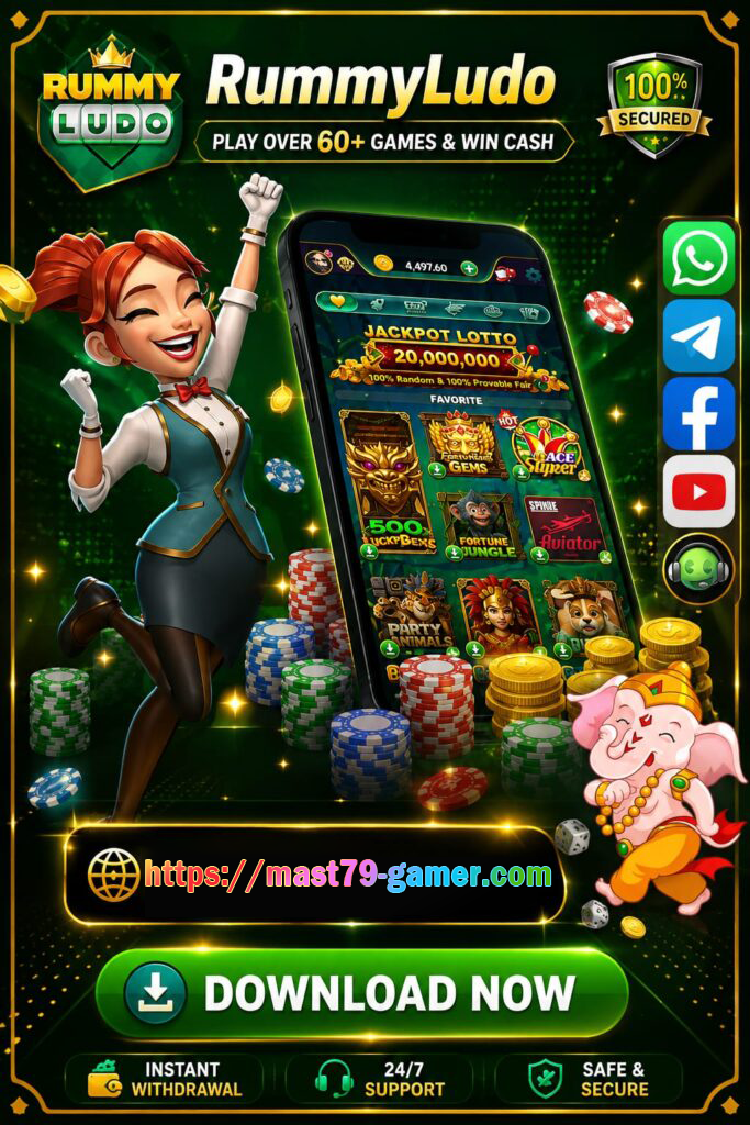 Rummy Ludo Android game guide banner showing the mobile brand for users in India