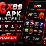 X89 Game app artwork shown with guidance about APK download, installation and update handling