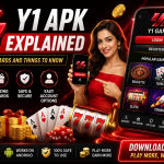 Y1 Game mobile guide image illustrating the section on APK download, installation and update handling