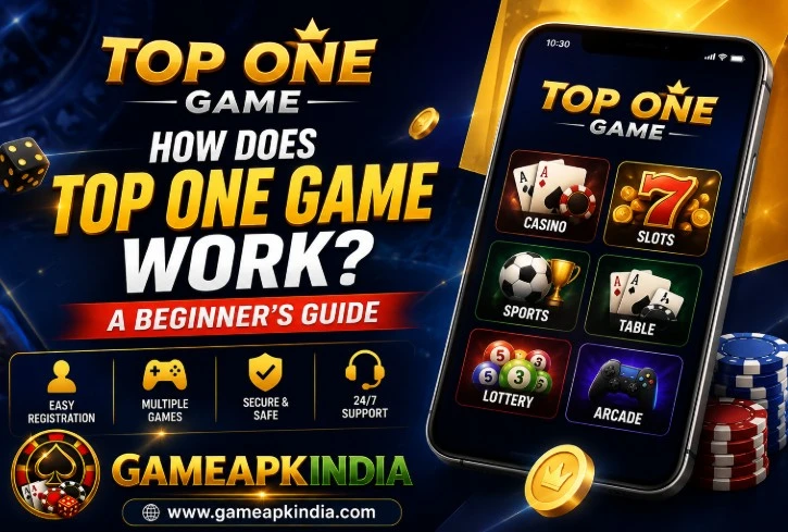 TOP ONE Game mobile guide image illustrating the section on the main setup and usage questions a new Android user is likely to have