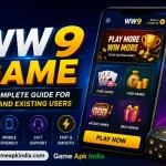WW9 Game app artwork shown with guidance about the main setup and usage questions a new Android user is likely to have