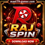 RAJSPIN Game app logo and featured image for Indian mobile users